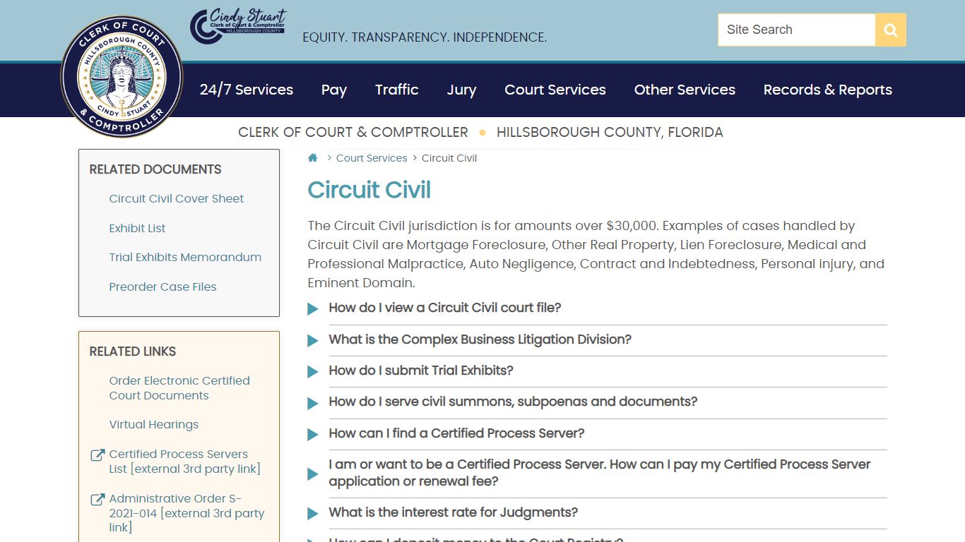 Circuit Civil 2 | Hillsborough County Clerk